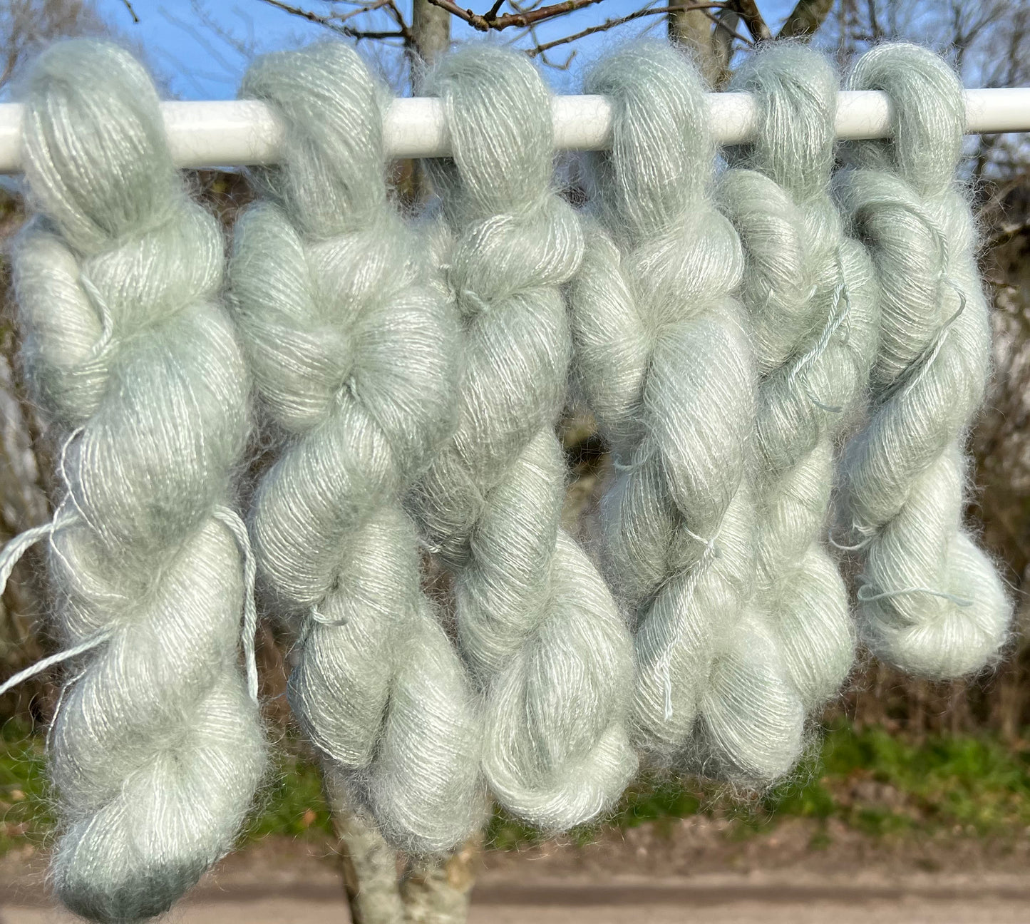 Håndfarvet silkemohair 60/40