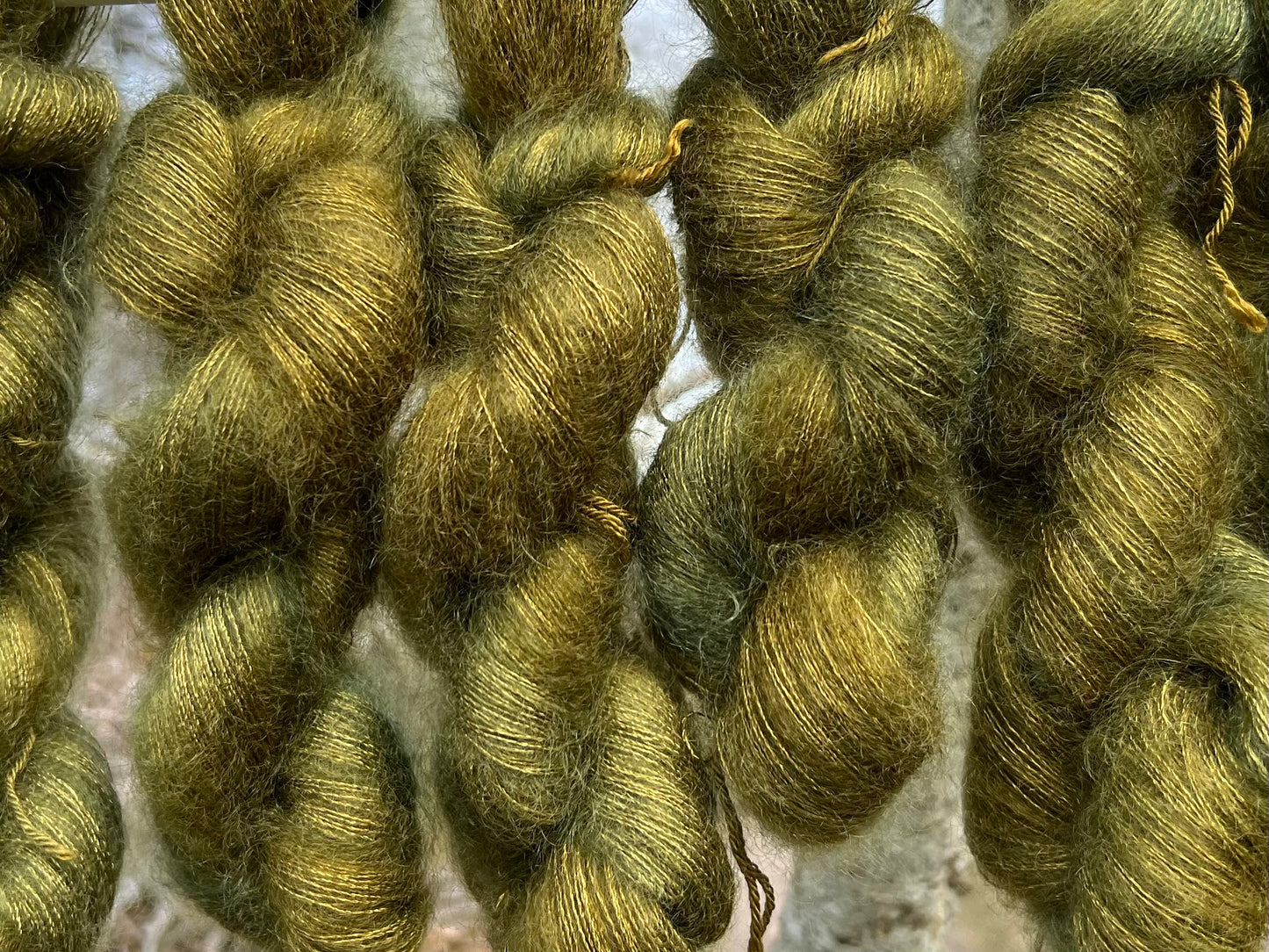 Håndfarvet silkemohair 60/40