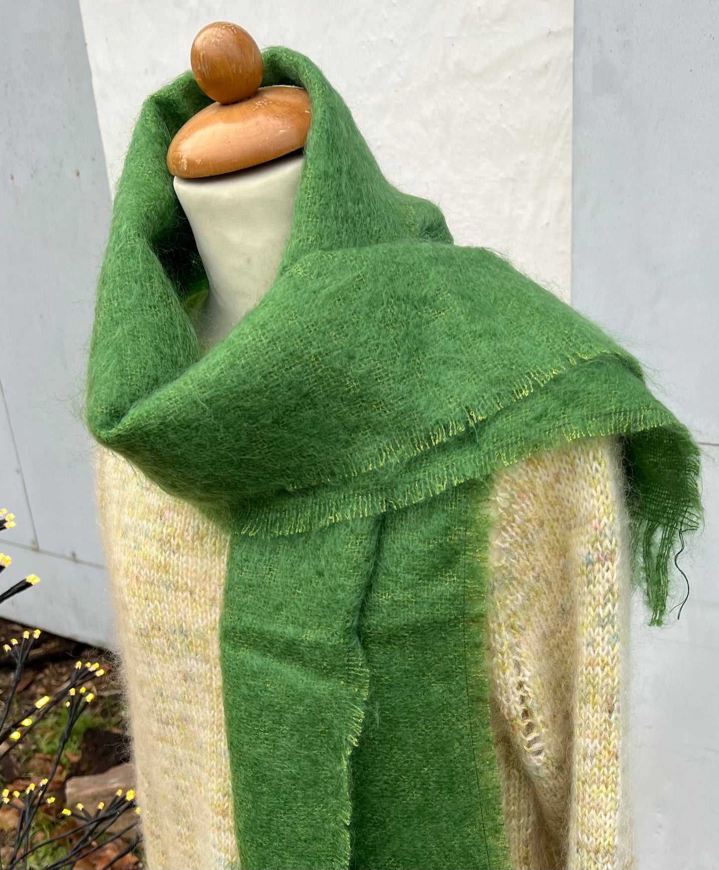 Vævet halstørklæde grøn