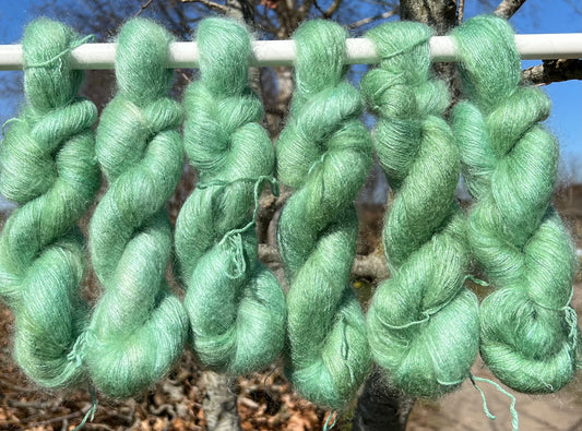 Håndfarvet silkemohair 60/40