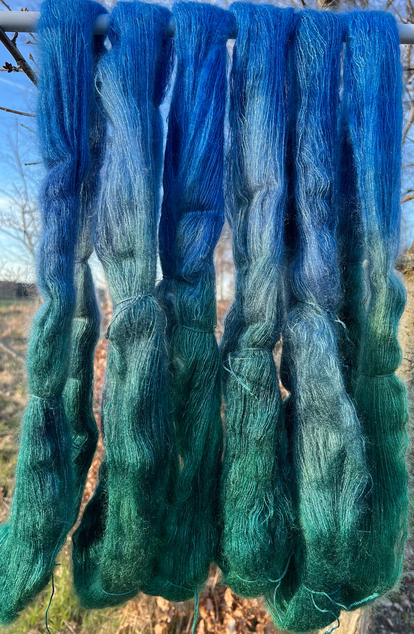 Håndfarvet silkemohair 60/40