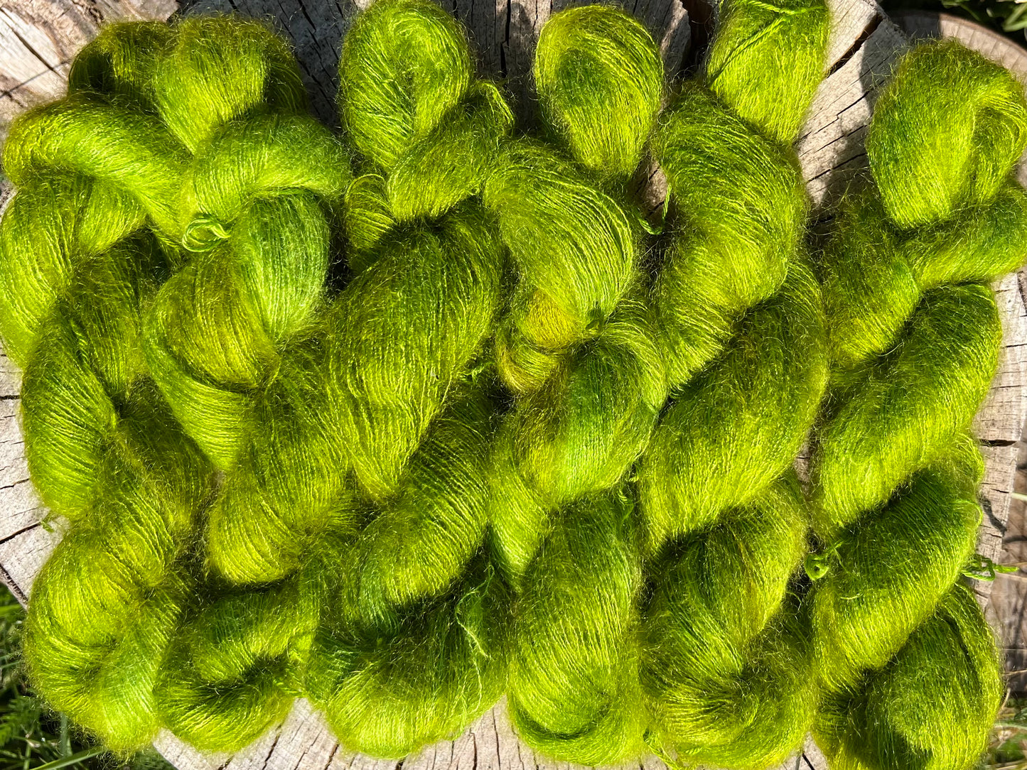 Håndfarvet silkemohair 60/40