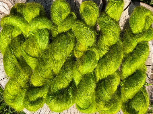 Håndfarvet silkemohair 60/40