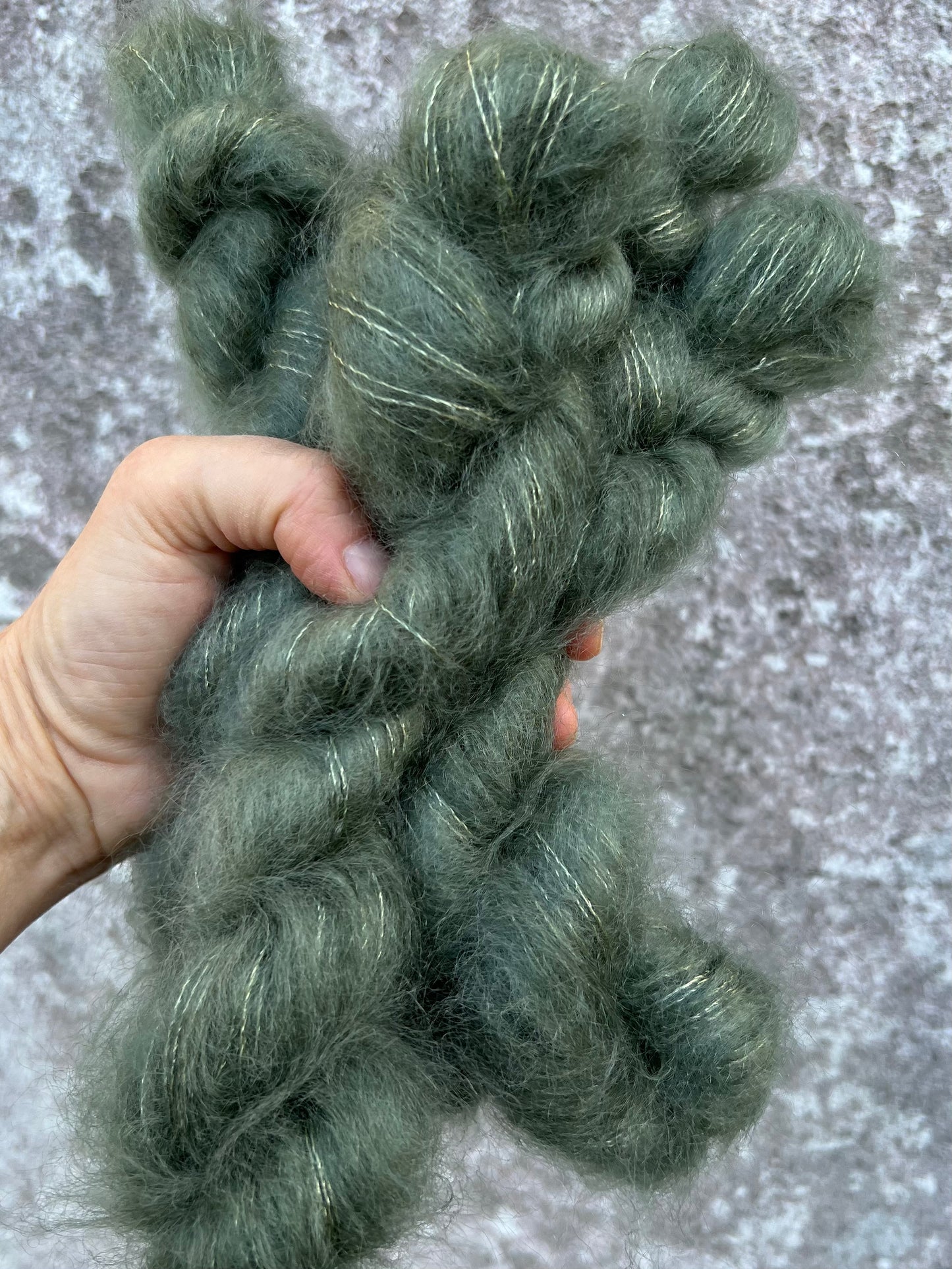 Silkemohair 80/20 Oliven