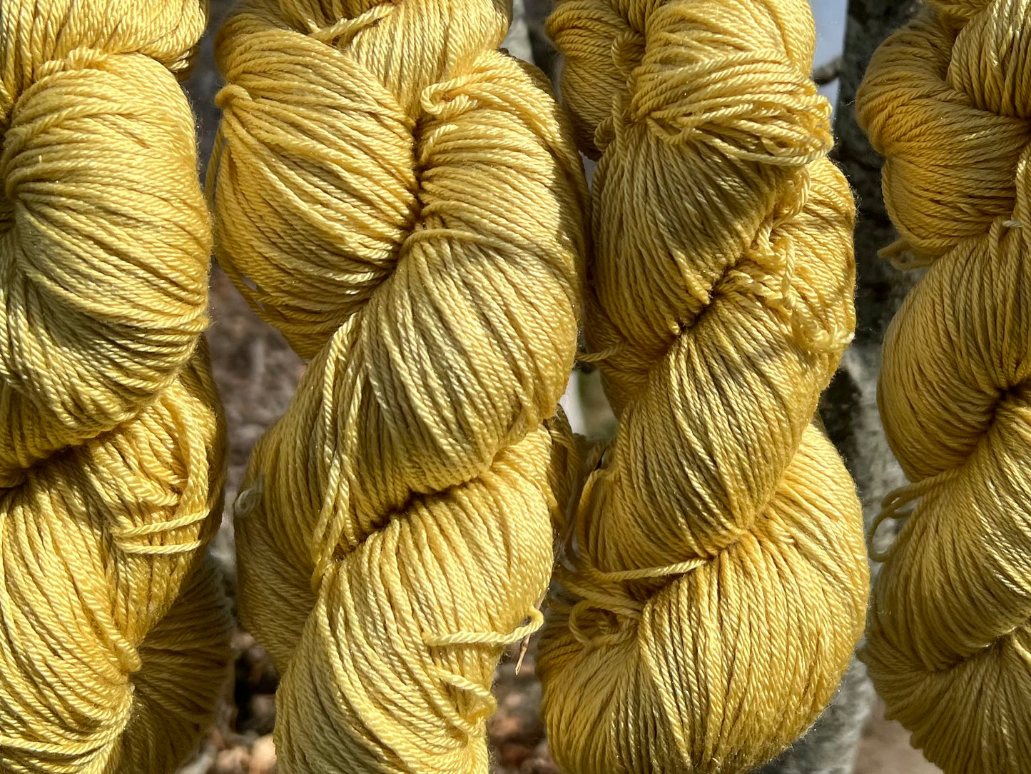 Håndfarvet merino og morbærsilke 50/50