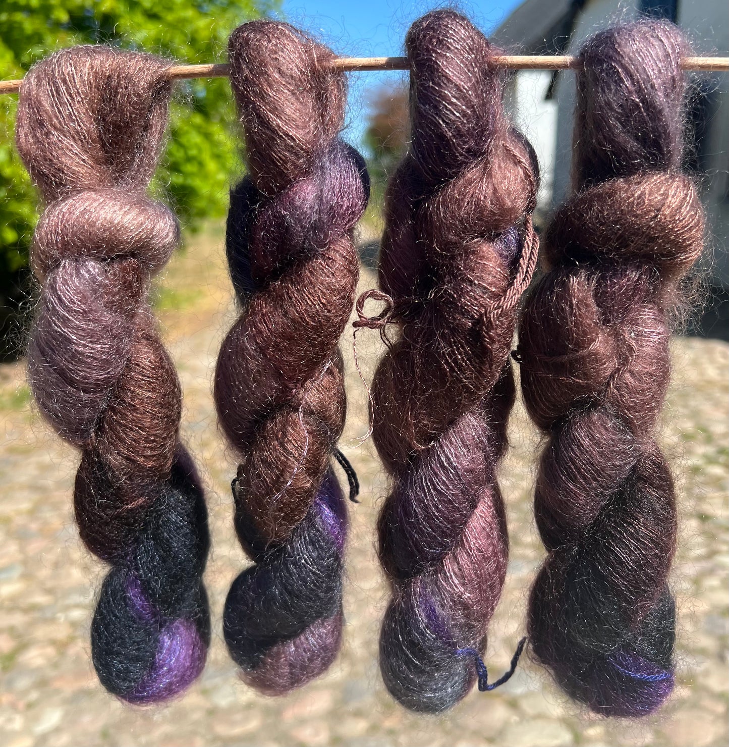 Håndfarvet silkemohair 60/40