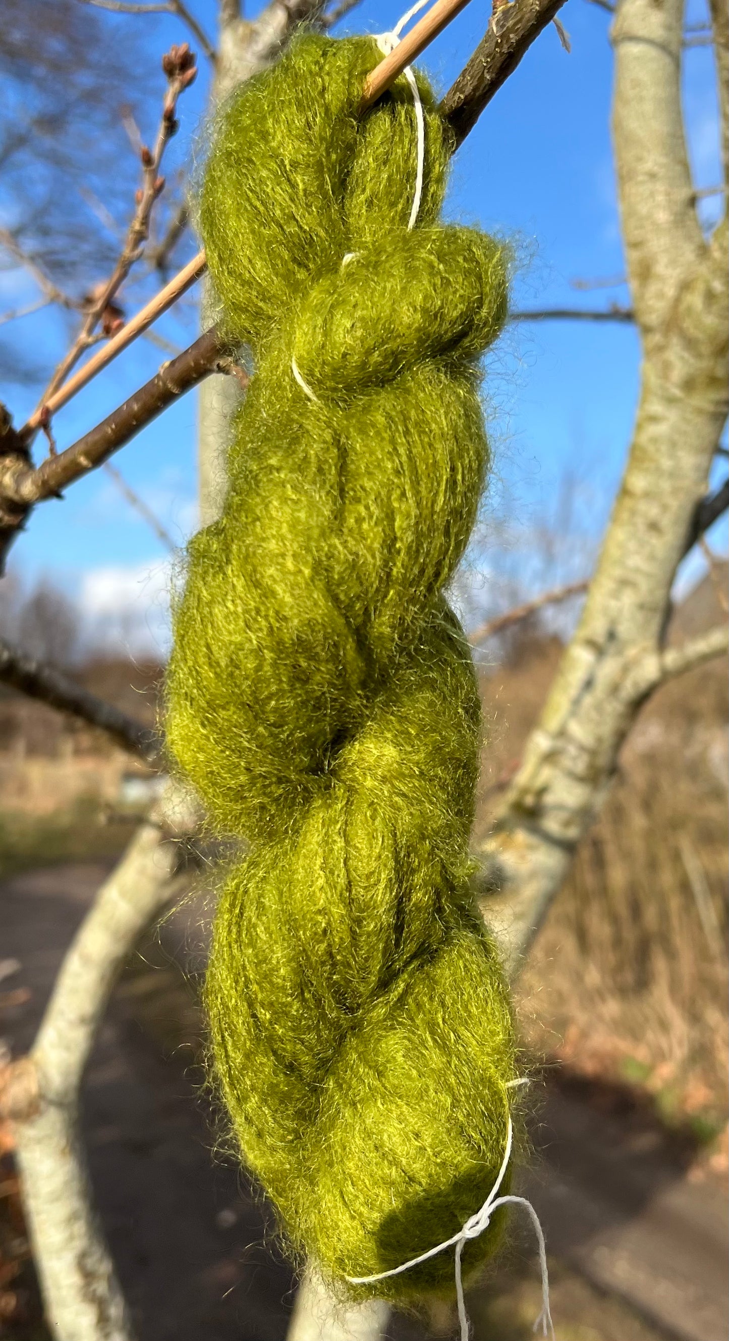 Chunky Mohair i mos grøn