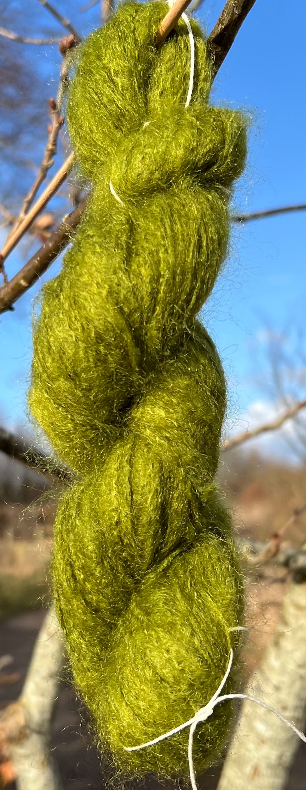 Chunky Mohair i mos grøn