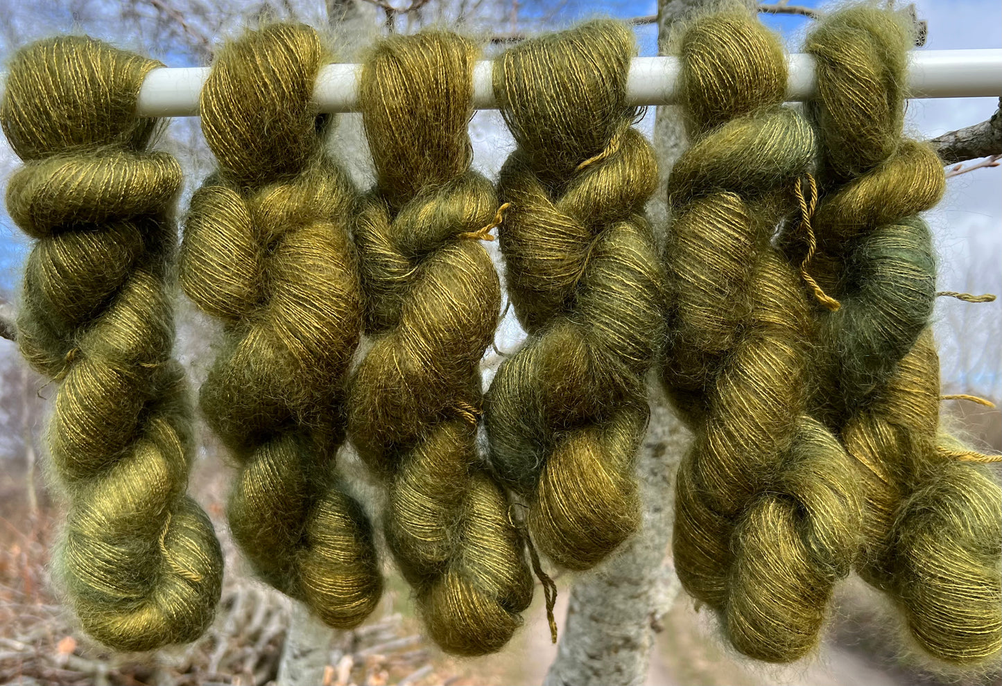 Håndfarvet silkemohair 60/40