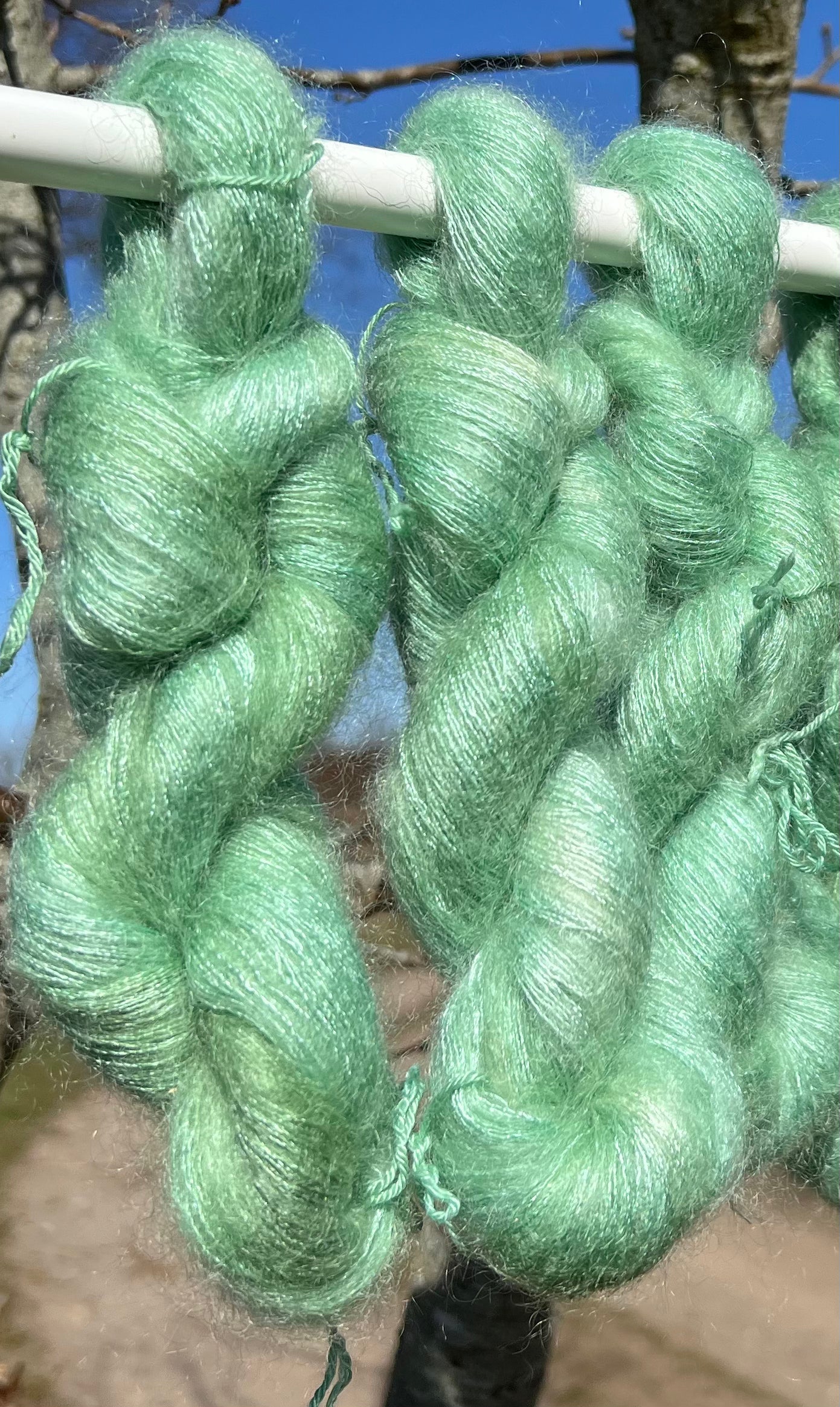 Håndfarvet silkemohair 60/40