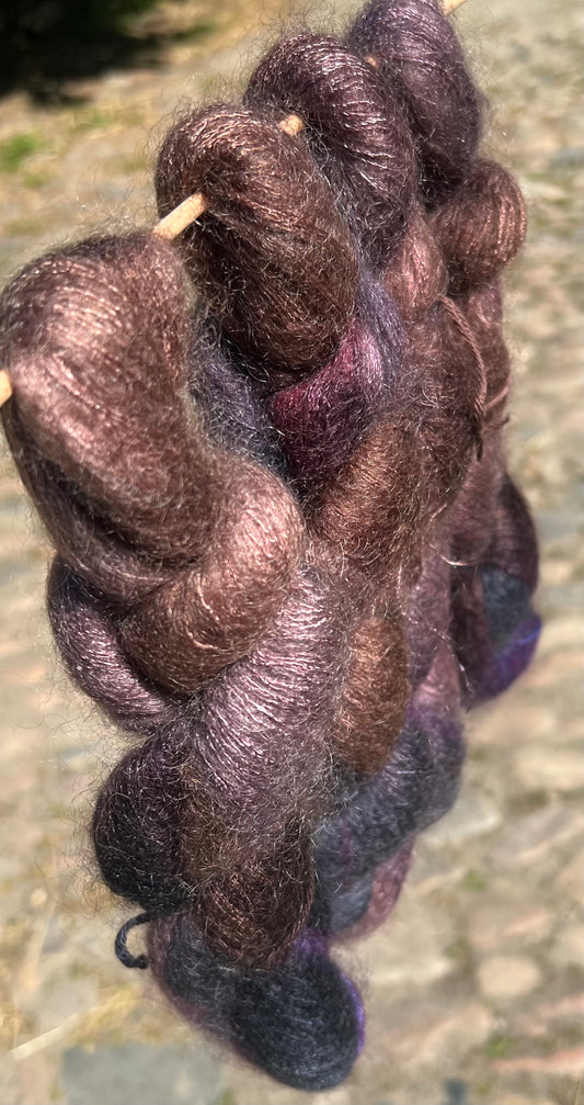 Håndfarvet silkemohair 60/40