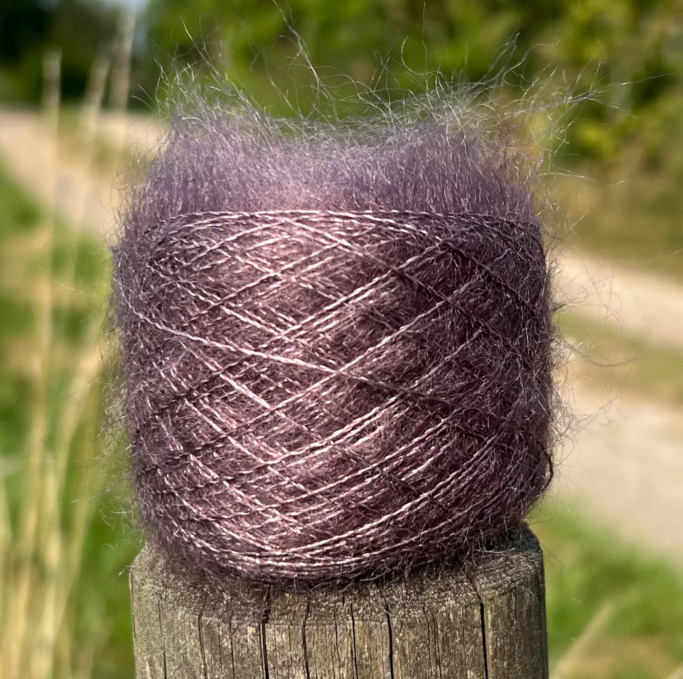 Silkemohair 60/40 Støvet Brun