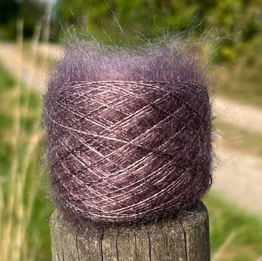 Silkemohair 60/40 Støvet Brun