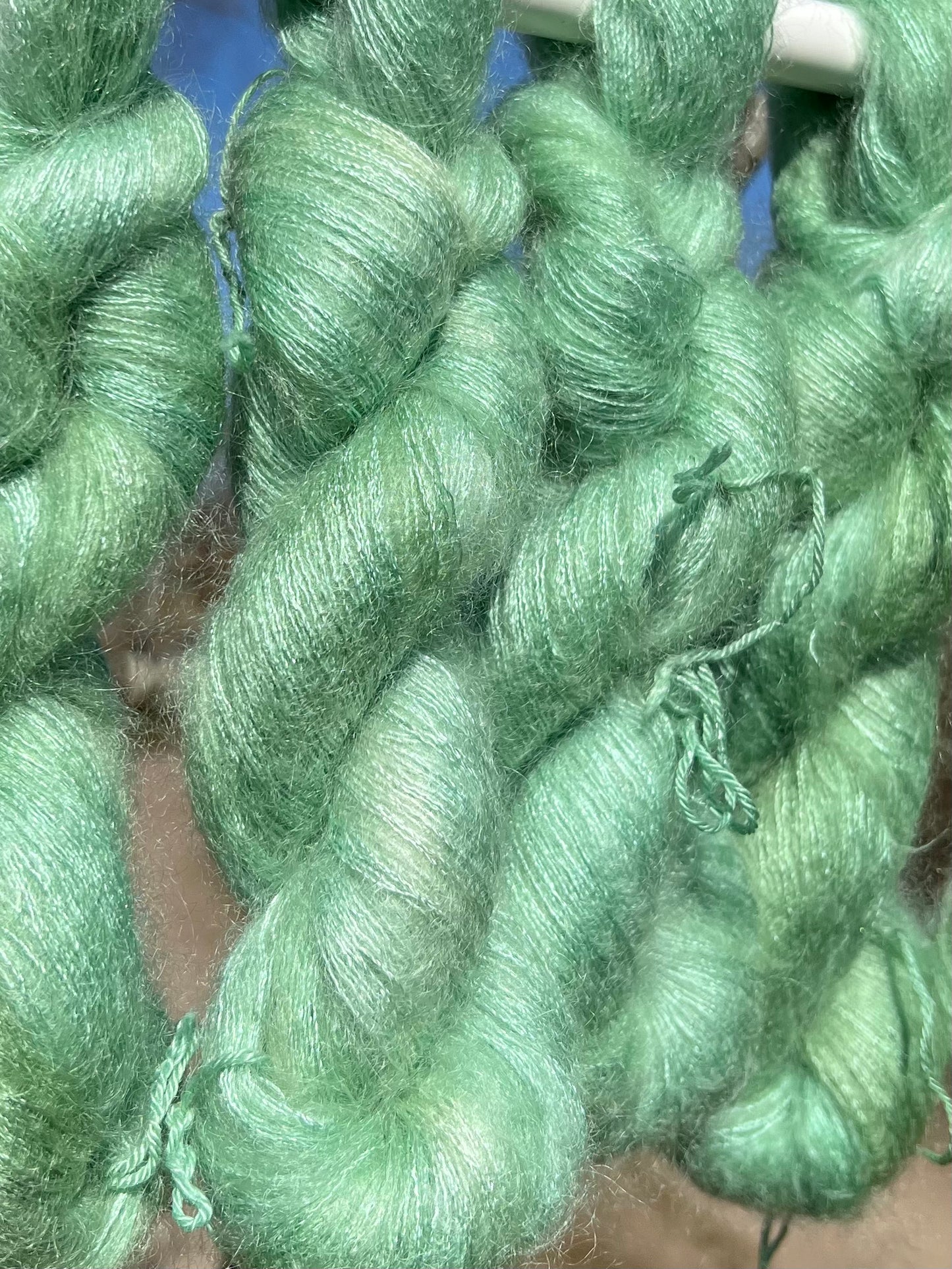 Håndfarvet silkemohair 60/40