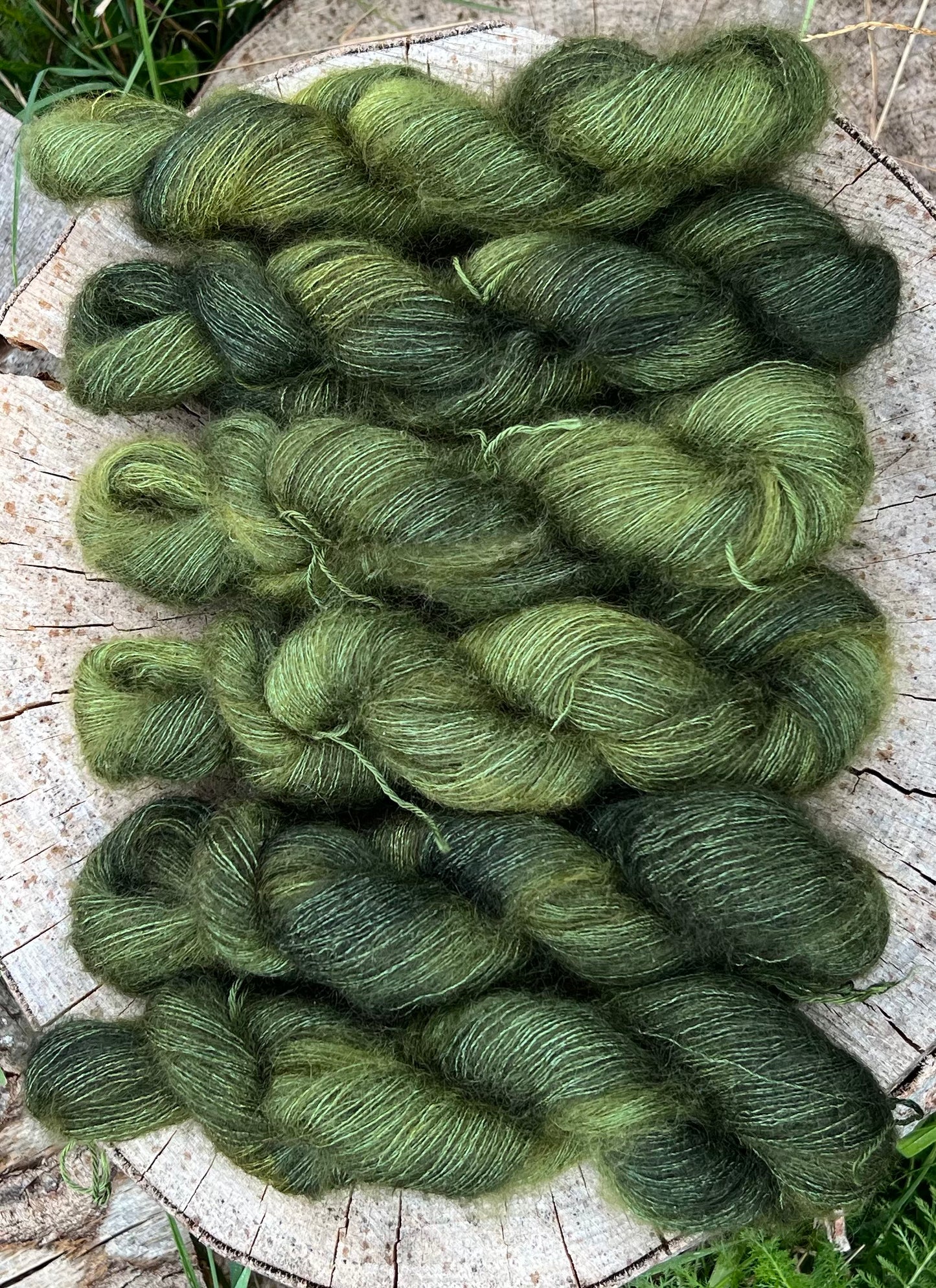 Håndfarvet silkemohair 60/40