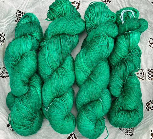 Håndfarvede sw merino og morbærsilke