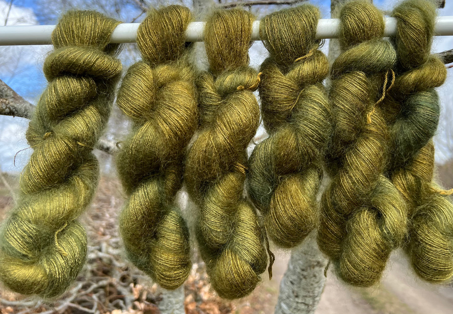 Håndfarvet silkemohair 60/40