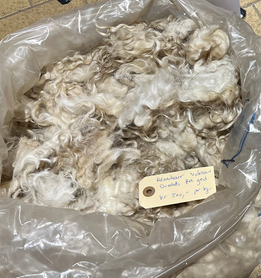 Råmohair fra voksen ged - 1000 gram.