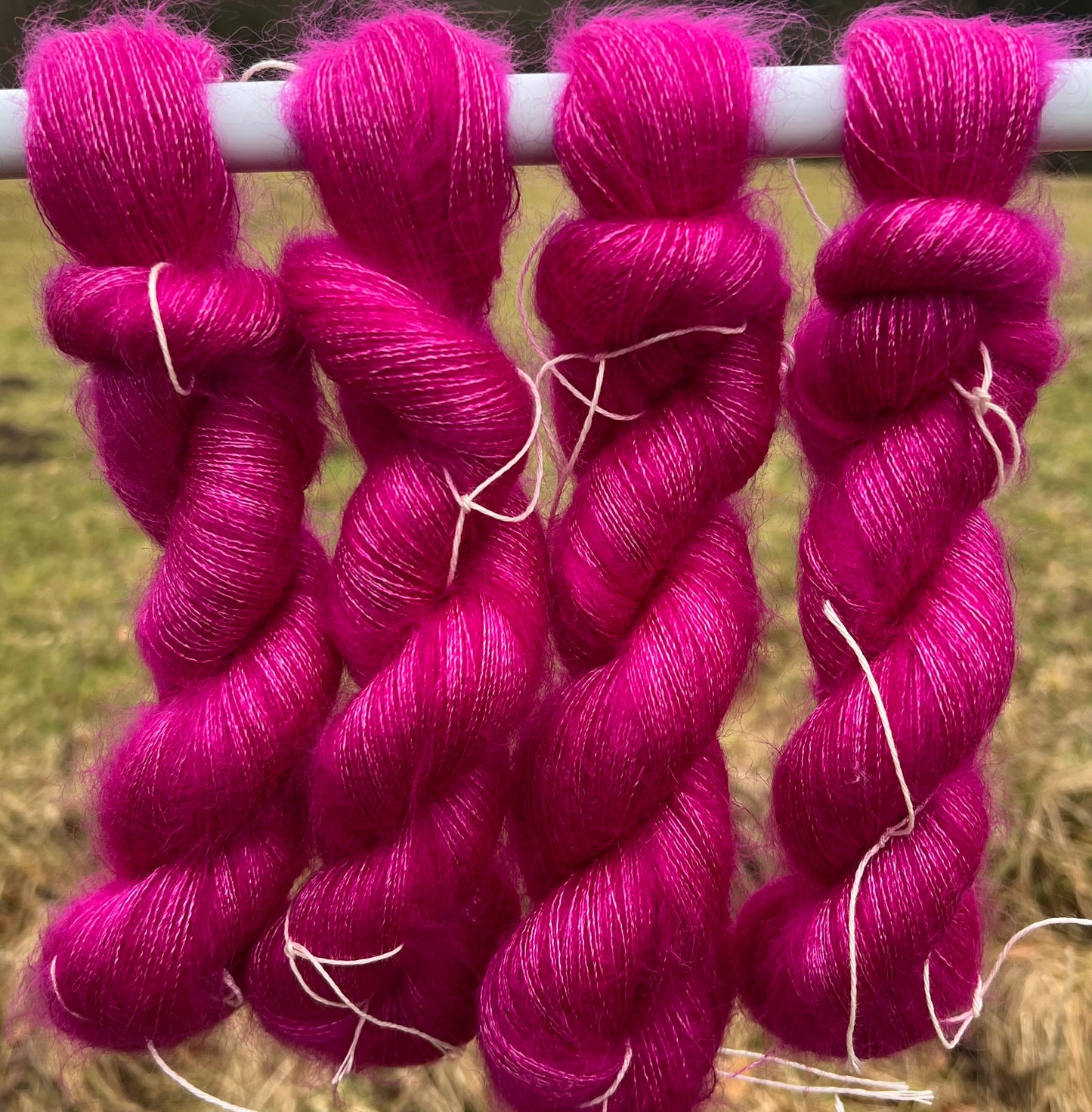 Silkemohair Pink 🩷 60/40 på 40 gram