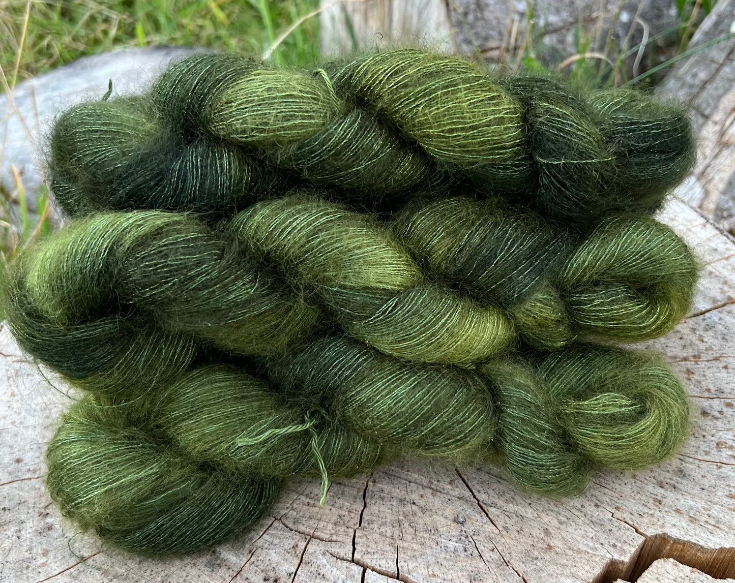 Håndfarvet silkemohair 60/40