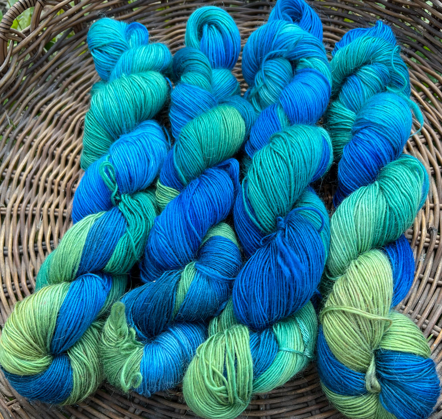 Håndfarvet merino og mohair