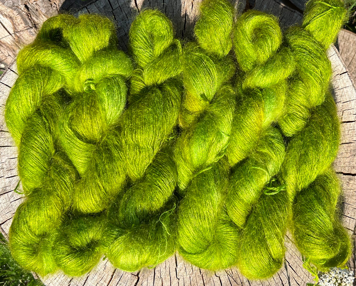 Håndfarvet silkemohair 60/40