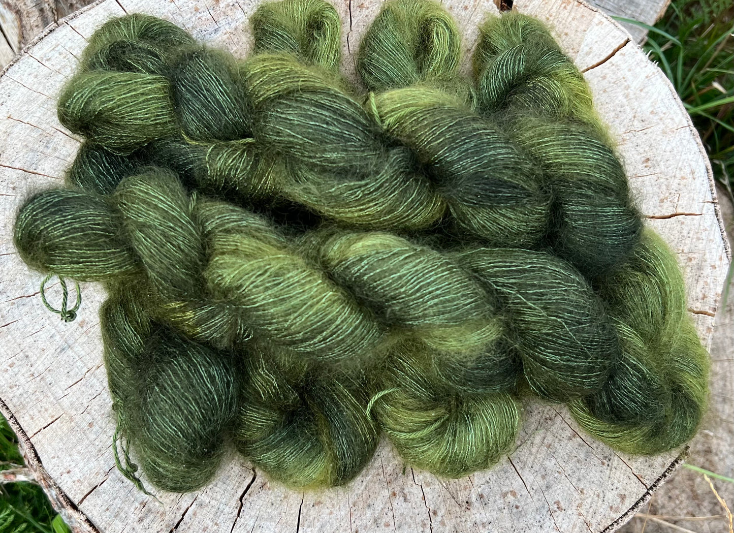 Håndfarvet silkemohair 60/40