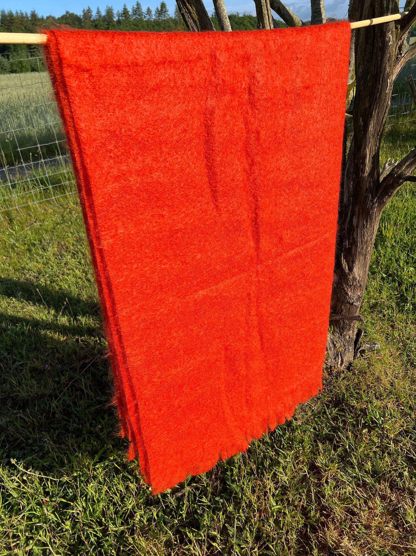 Plaid 100% mohair