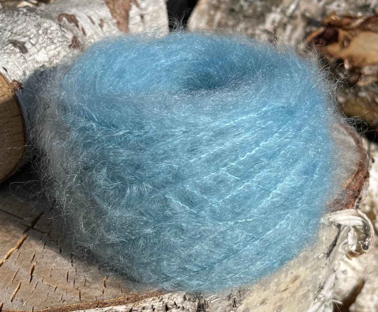 Chunky Mohair Baltisk Blå