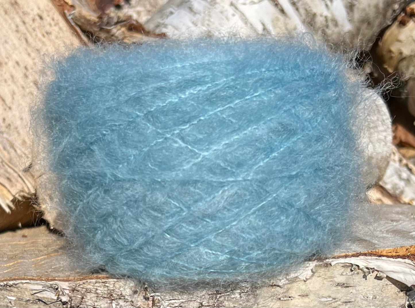 Chunky Mohair Baltisk Blå