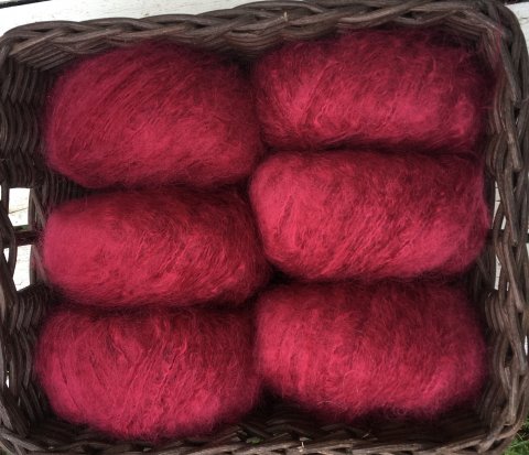 Chunky Mohair  Vinrød