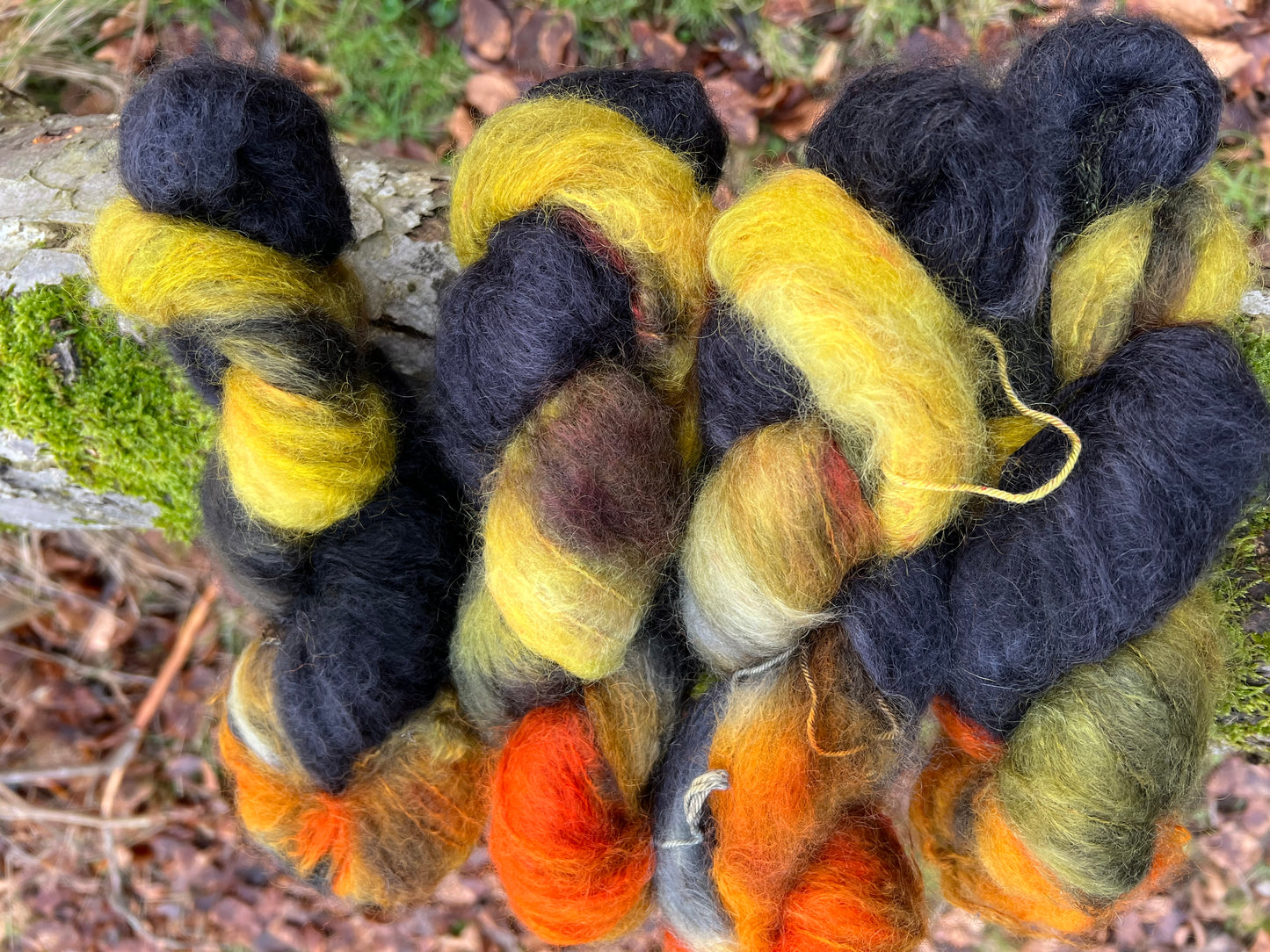 Håndfarvet Chunky Mohair