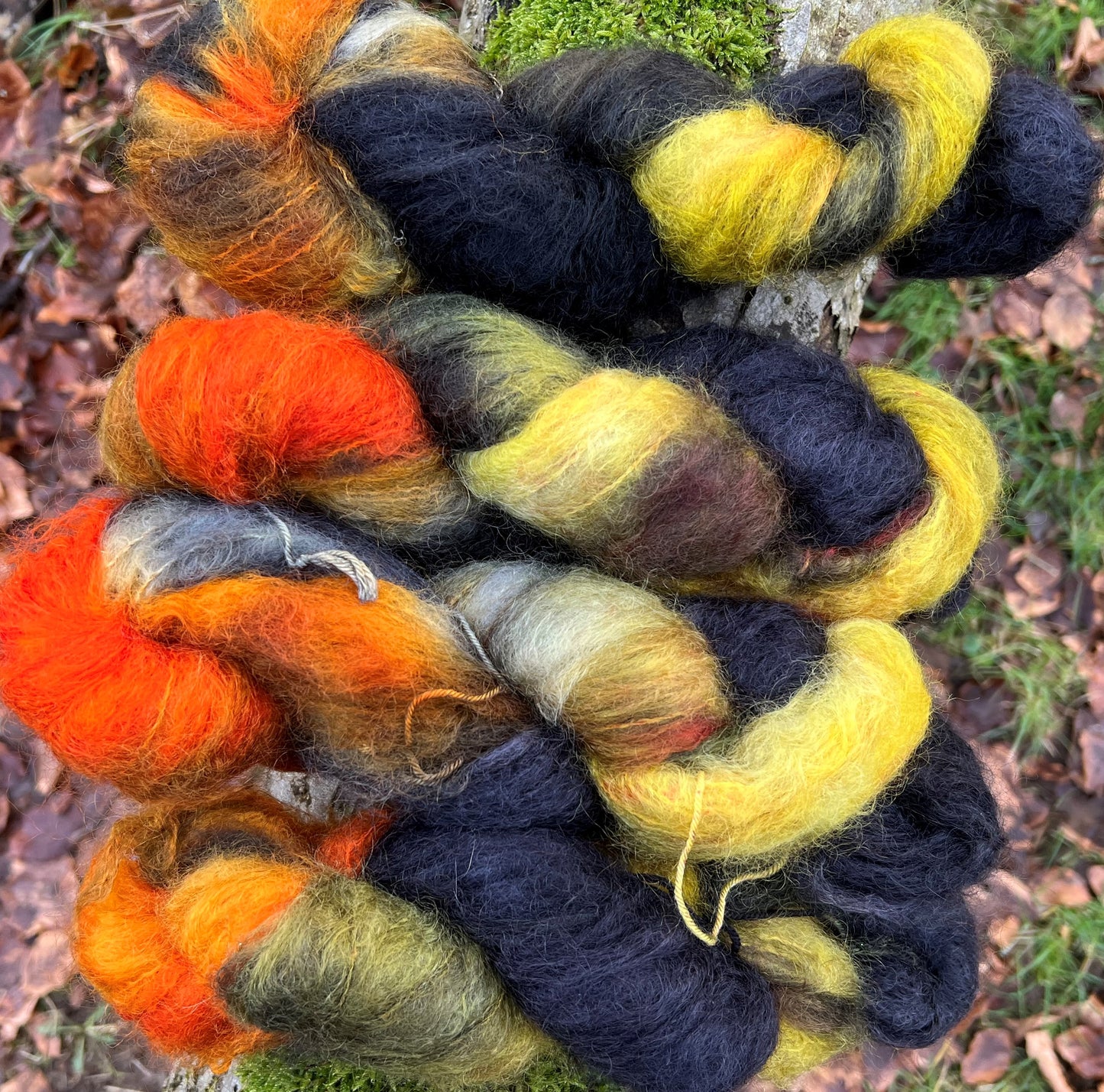 Håndfarvet Chunky Mohair