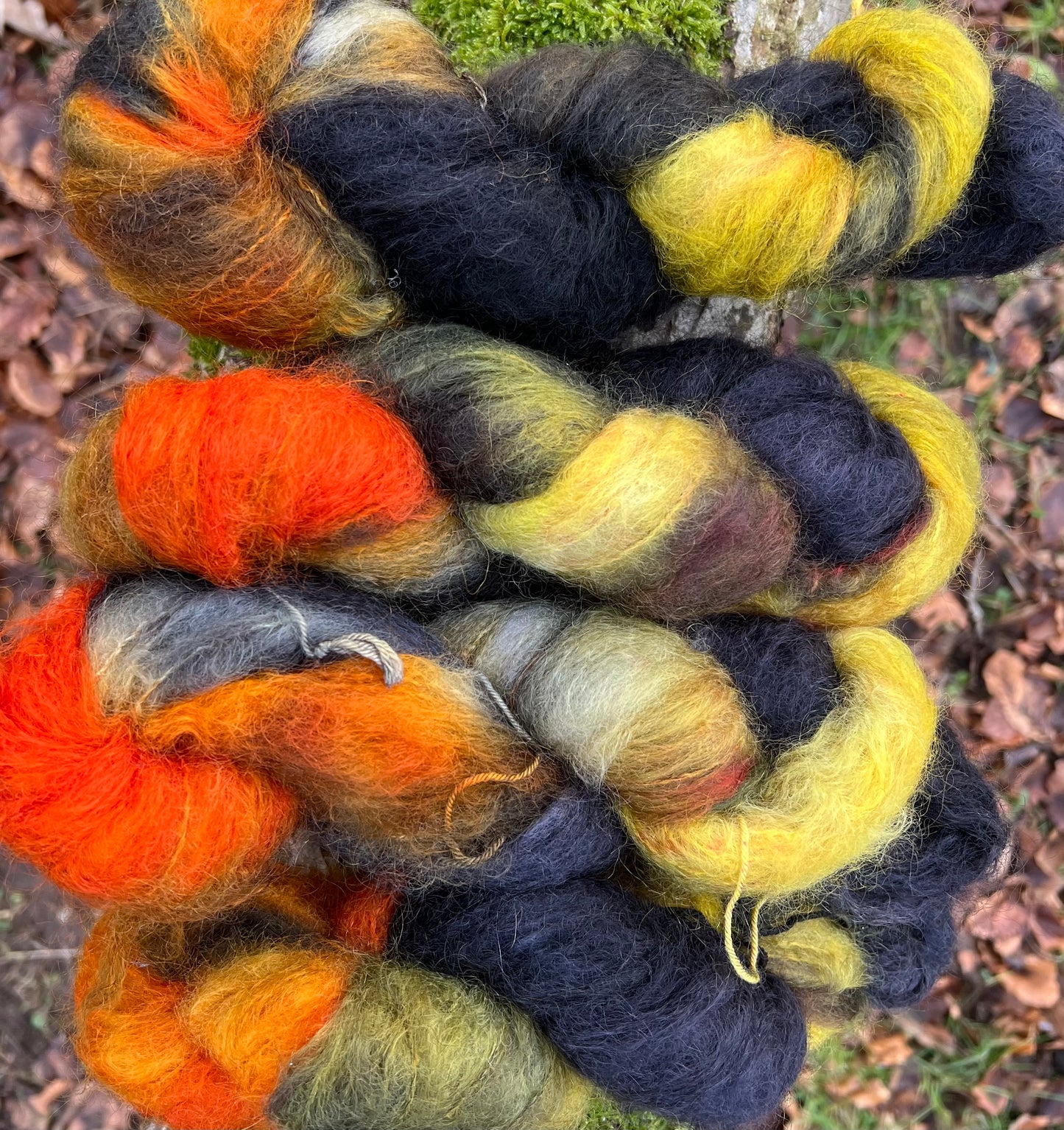 Håndfarvet Chunky Mohair