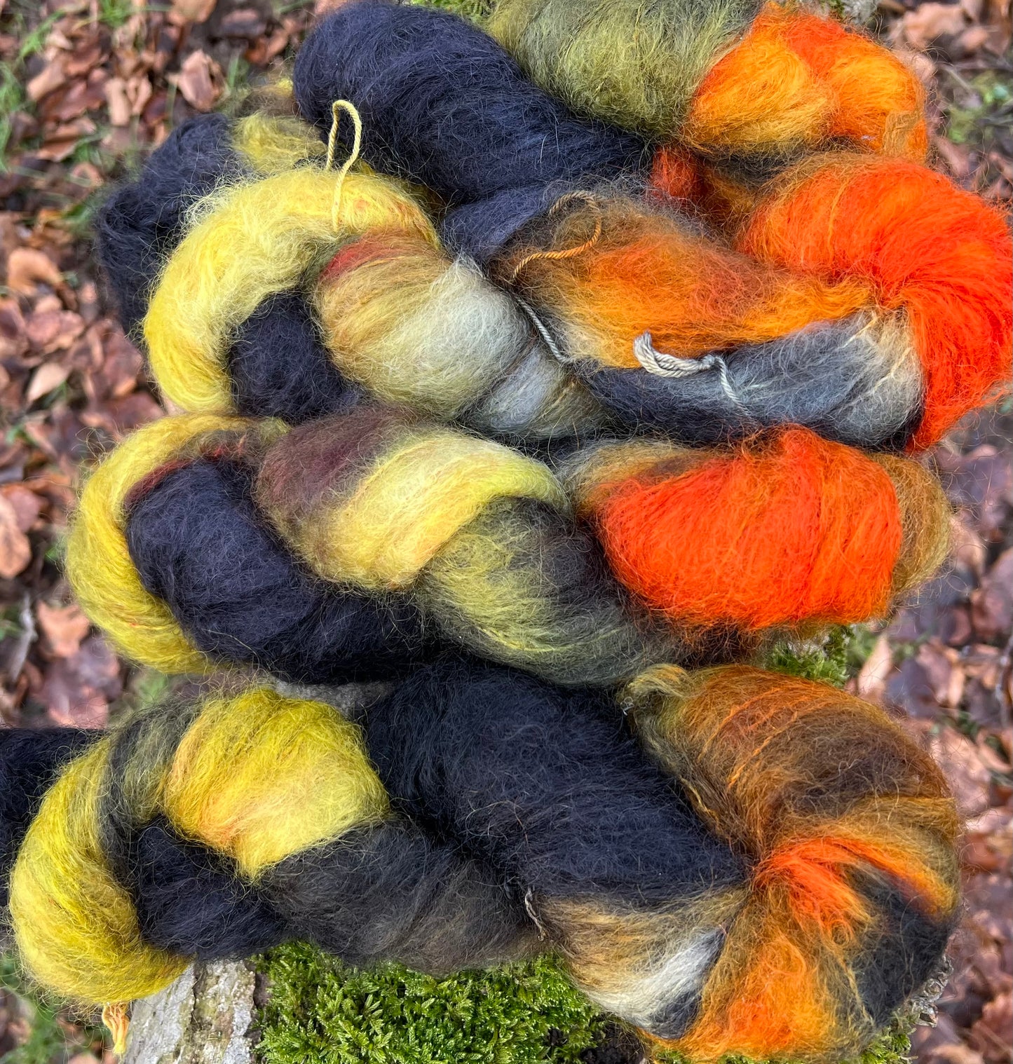 Håndfarvet Chunky Mohair