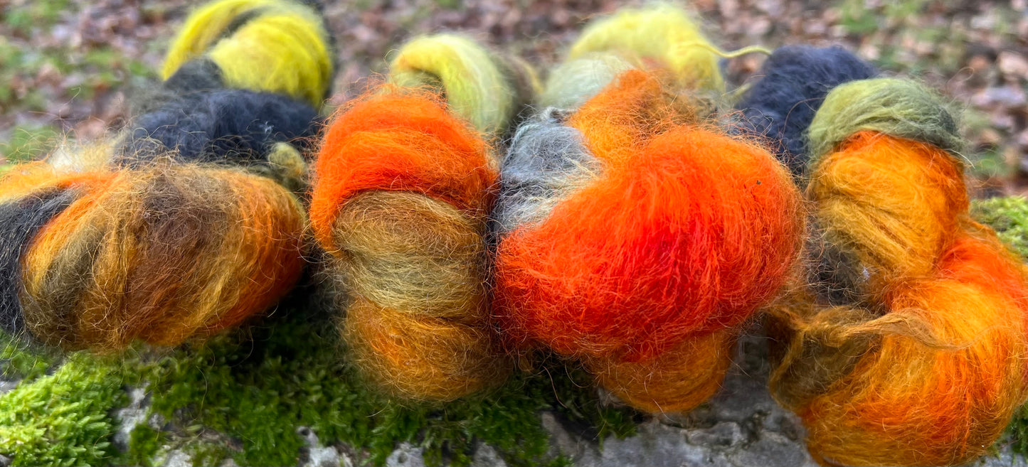 Håndfarvet Chunky Mohair