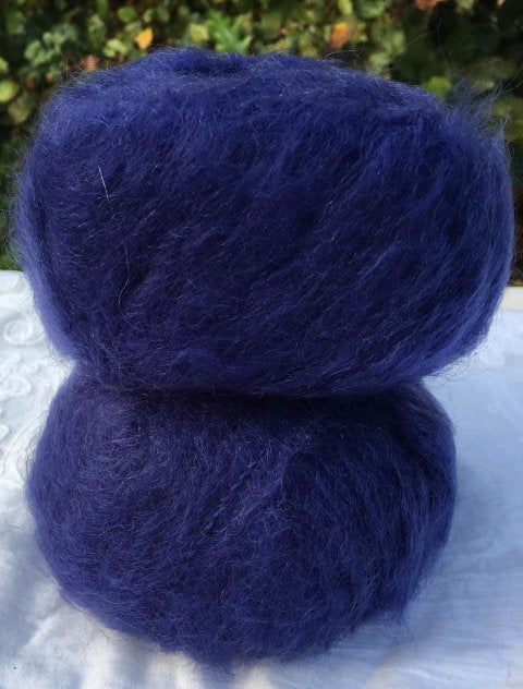 Chunky Mohair blå/lilla
