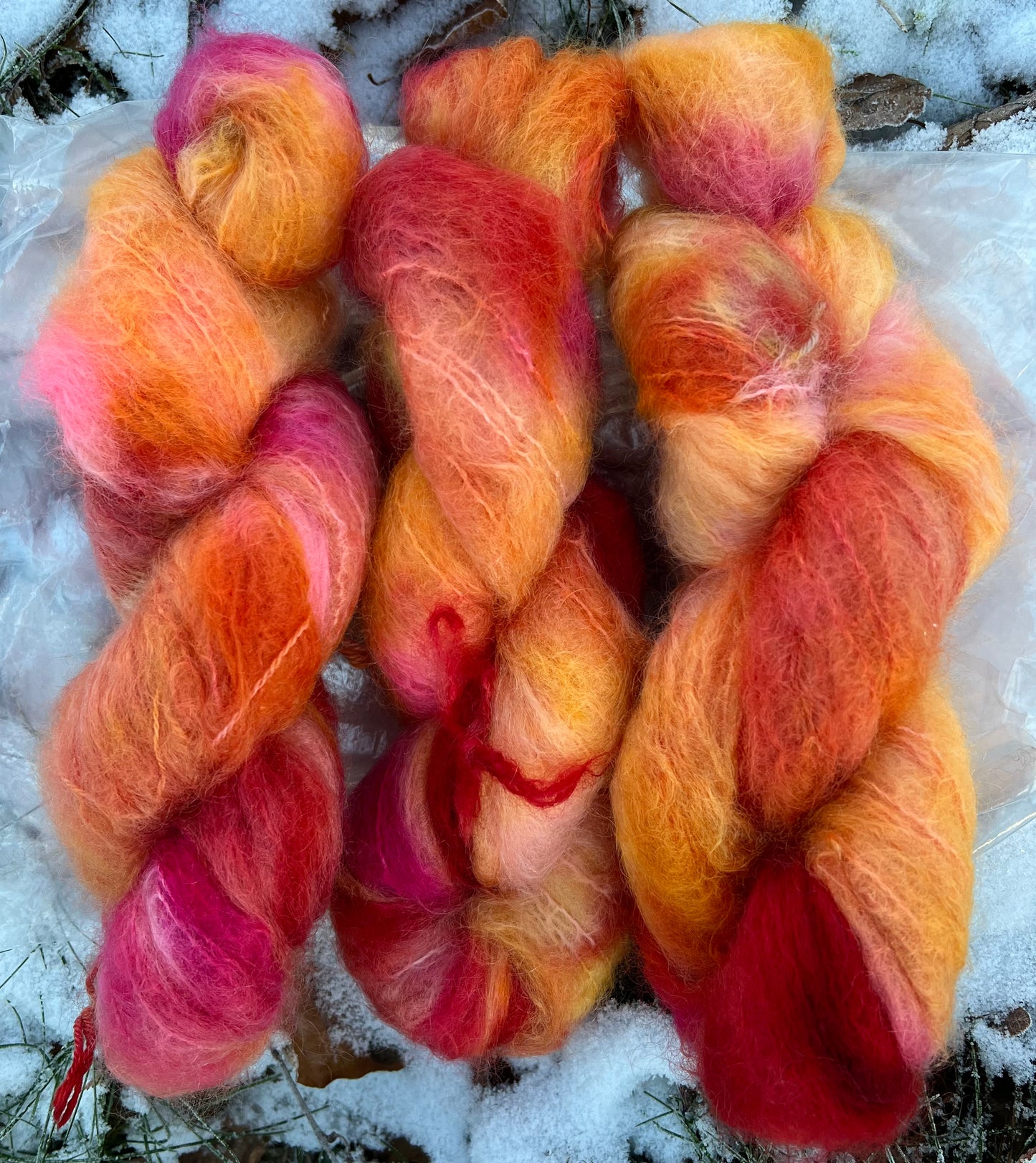 Håndfarvet Chunky Mohair